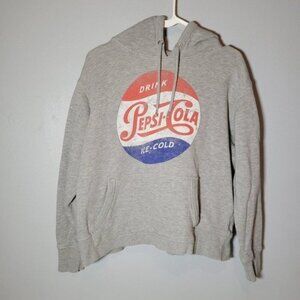 Pepsi Hoodie Drink Pepsi Cola Ice Cold Gray Kids Large Youth VTG